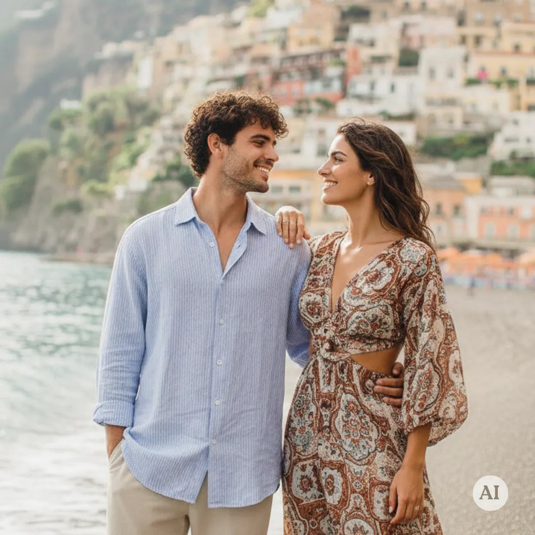 Amalfi Coast Photoshoot: Spiaggia Grande in Positano Picturo Shop