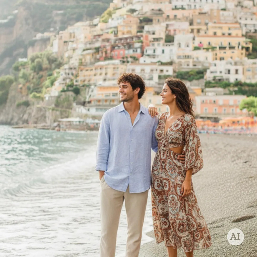 Amalfi Coast Photoshoot: Spiaggia Grande in Positano Picturo Shop