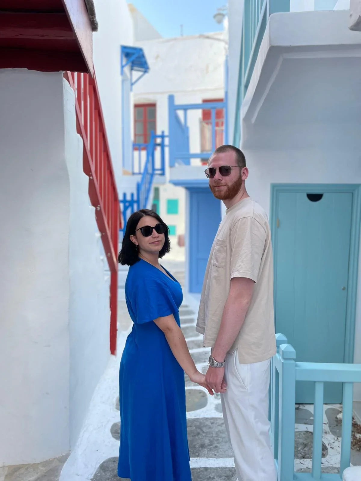 Mykonos couple photoshoot in town