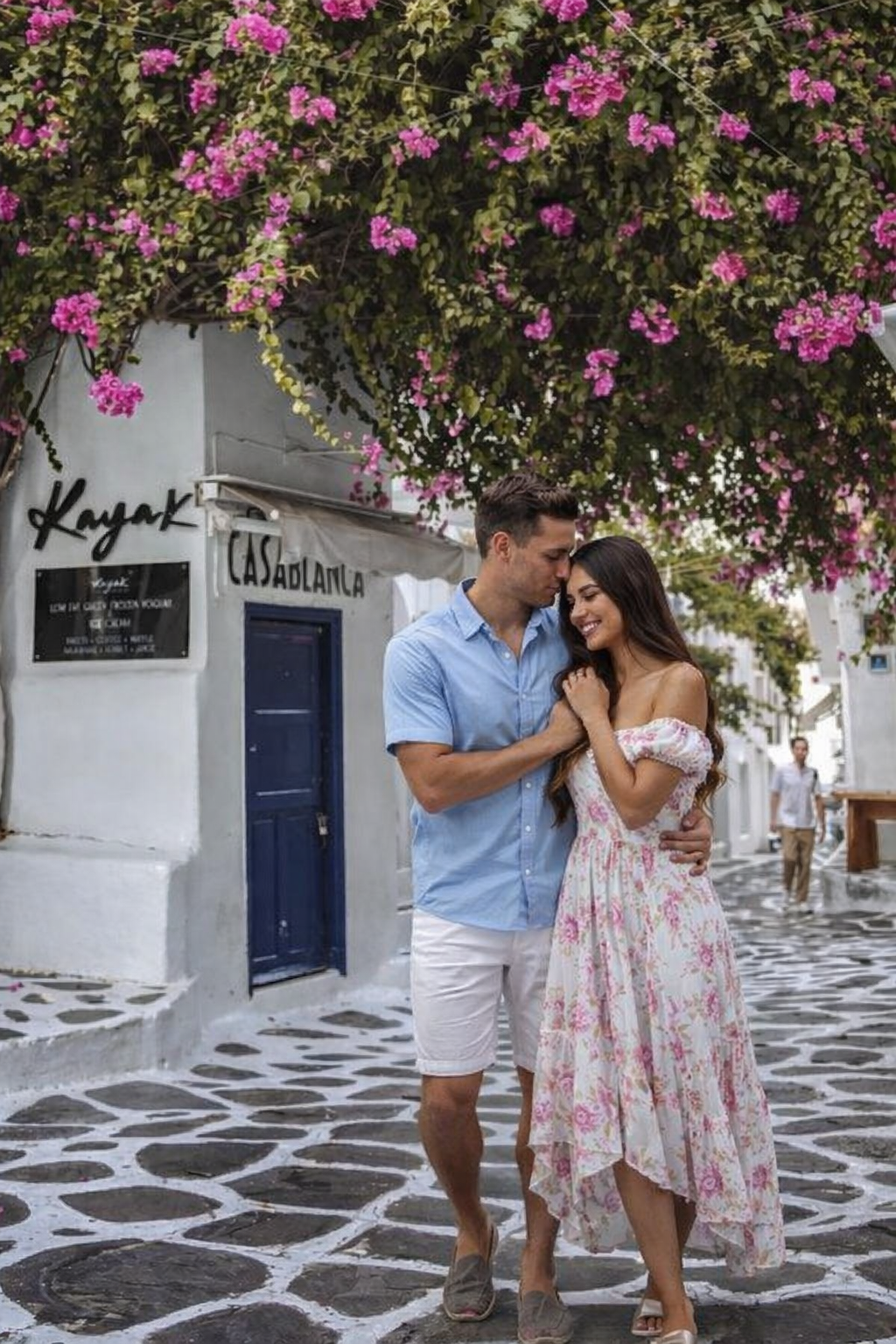 Mykonos Photoshoot at the colorful streets and windmills