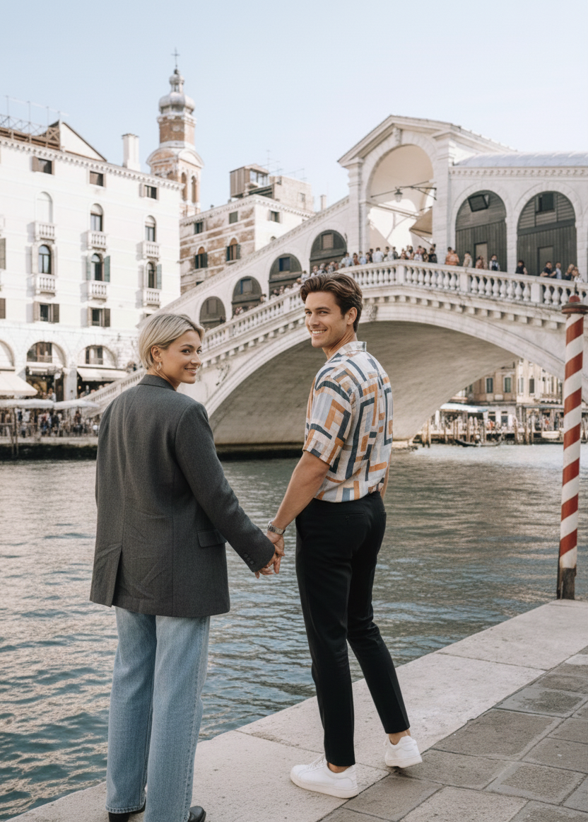 Venice Photoshoot in Historic Center and Bridges