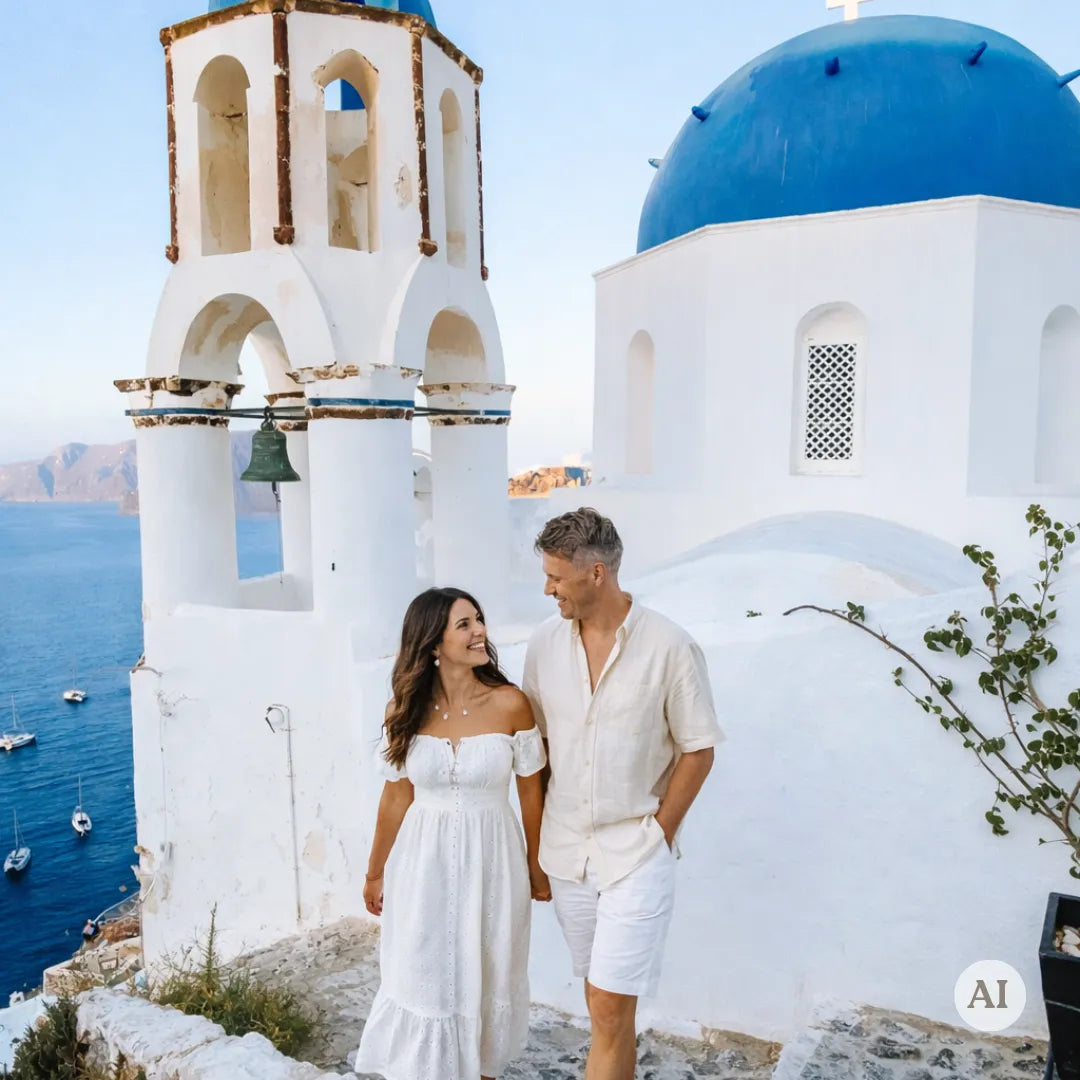 Santorini Photoshoot - Blue Dome & Oia highlights Photowalk Picturo Shop