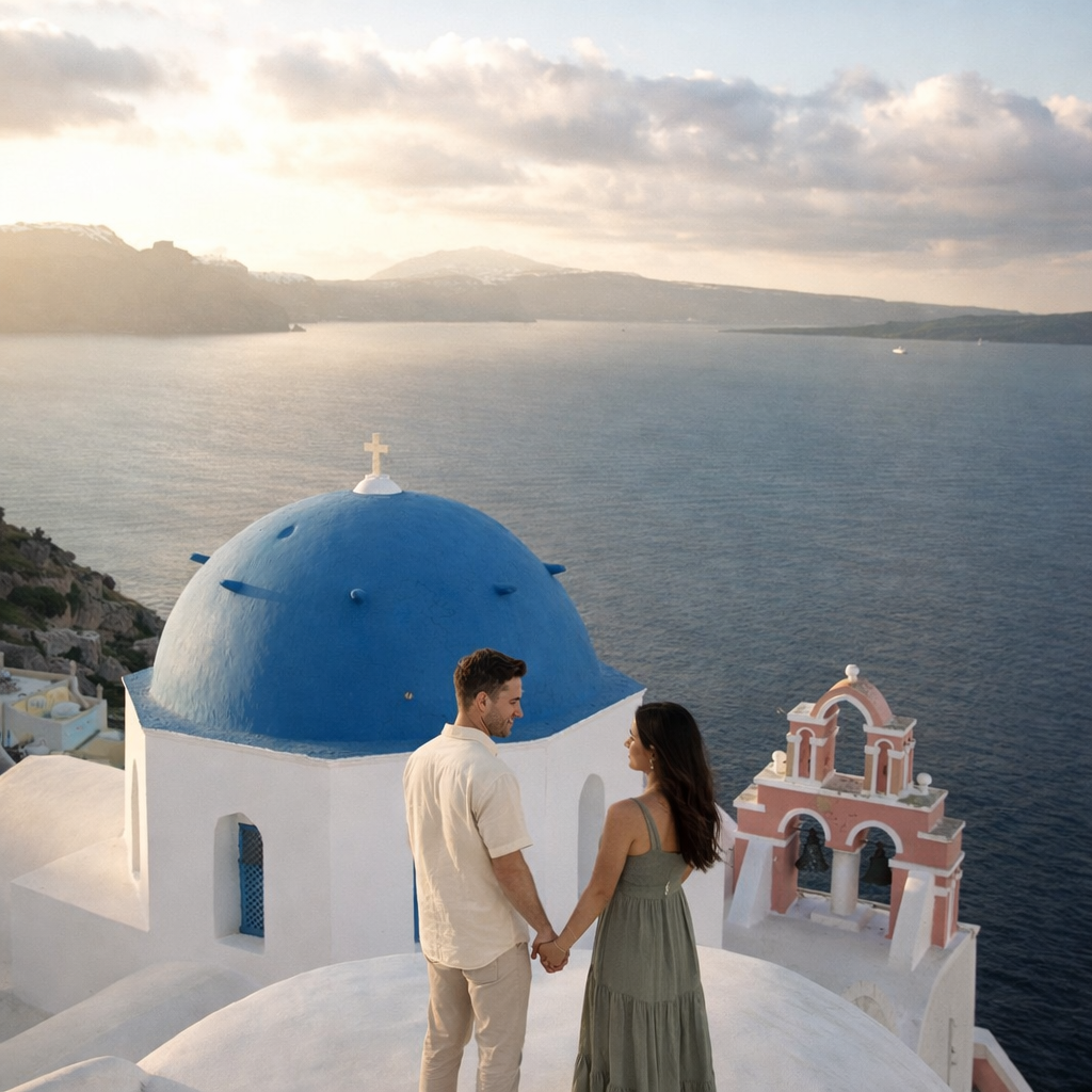 Santorini Photoshoot - Blue Dome & Oia highlights Photowalk