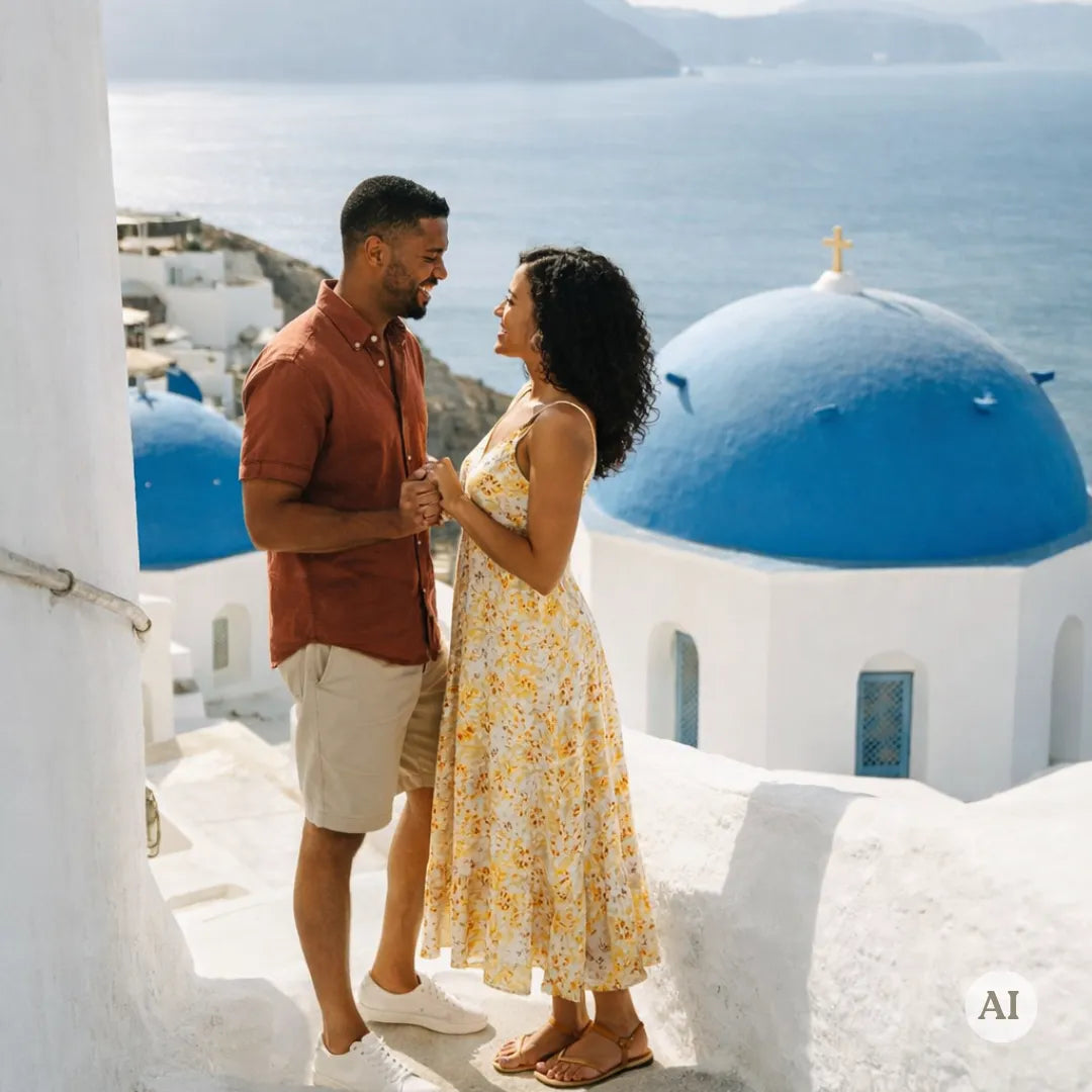 Santorini Photoshoot - Blue Dome & Oia highlights Photowalk Picturo Shop