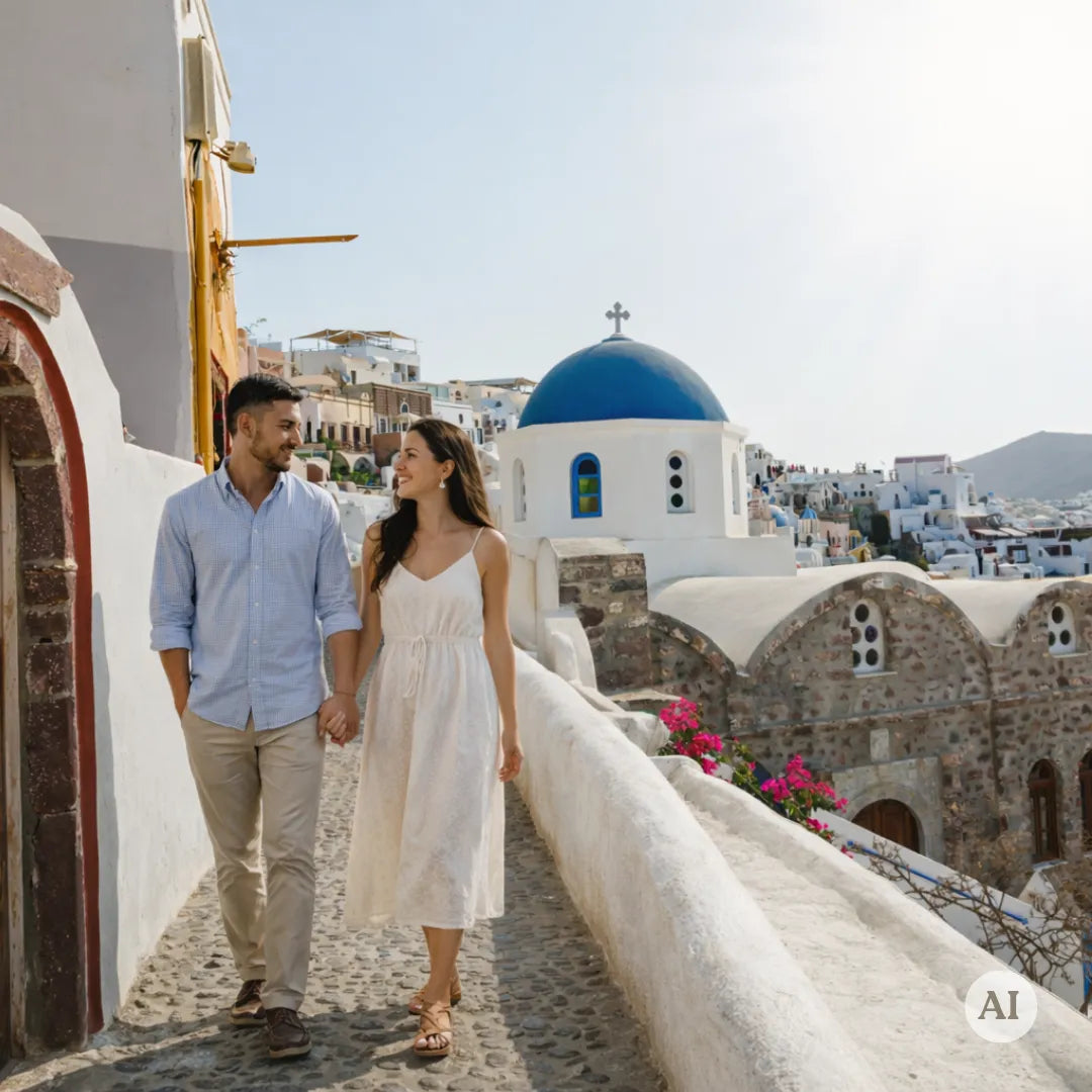 Santorini Photoshoot - Blue Dome & Oia highlights Photowalk Picturo Shop