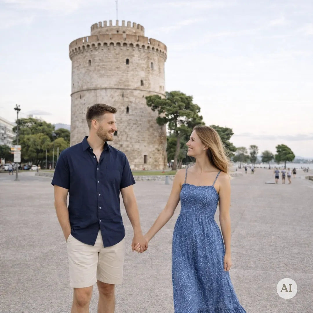 Thessaloniki Photoshoot - White Tower & Hagia Sofia with a local Photographer Picturo Shop